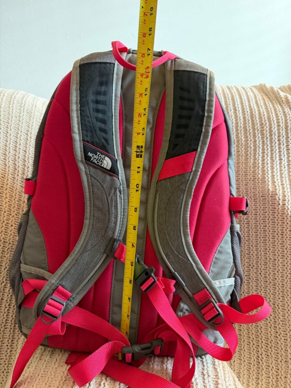 The North Face Recon Backpack Gray Pink Laptop School Travel Hiking Book Bag - Picture 6 of 10